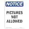 Signmission OSHA Notice, 5" Height, Pictures Not Allowed Sign, 5" X 3.5", Portrait OS-NS-D-35-V-17278 - alternate 1